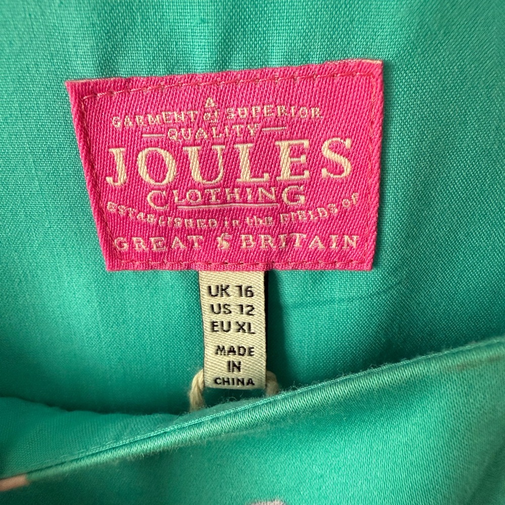 Joules Teal Floral Dress - Picture 3 of 3